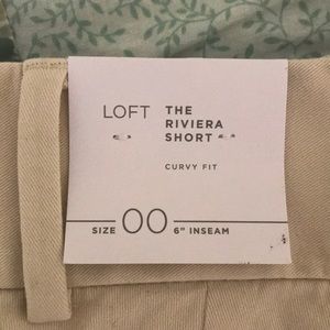 LOFT Khaki Shorts size 00 NWT